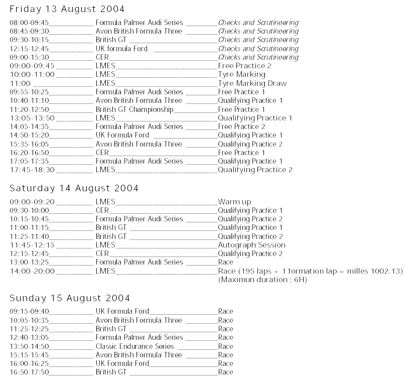 Zeitplan