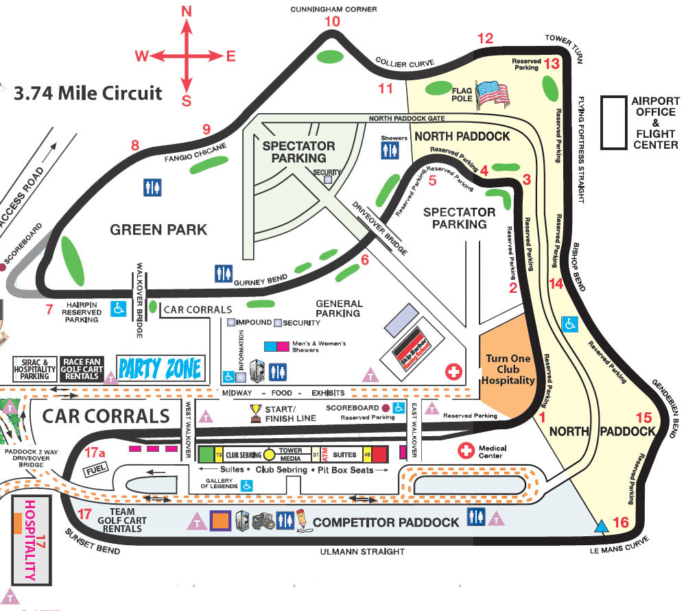 Sebring-Streckenplan